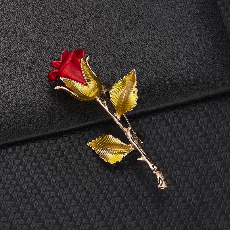 Buy Rose Flower Brooch Ladies Elegant Bouquet Lapel Pin at affordable