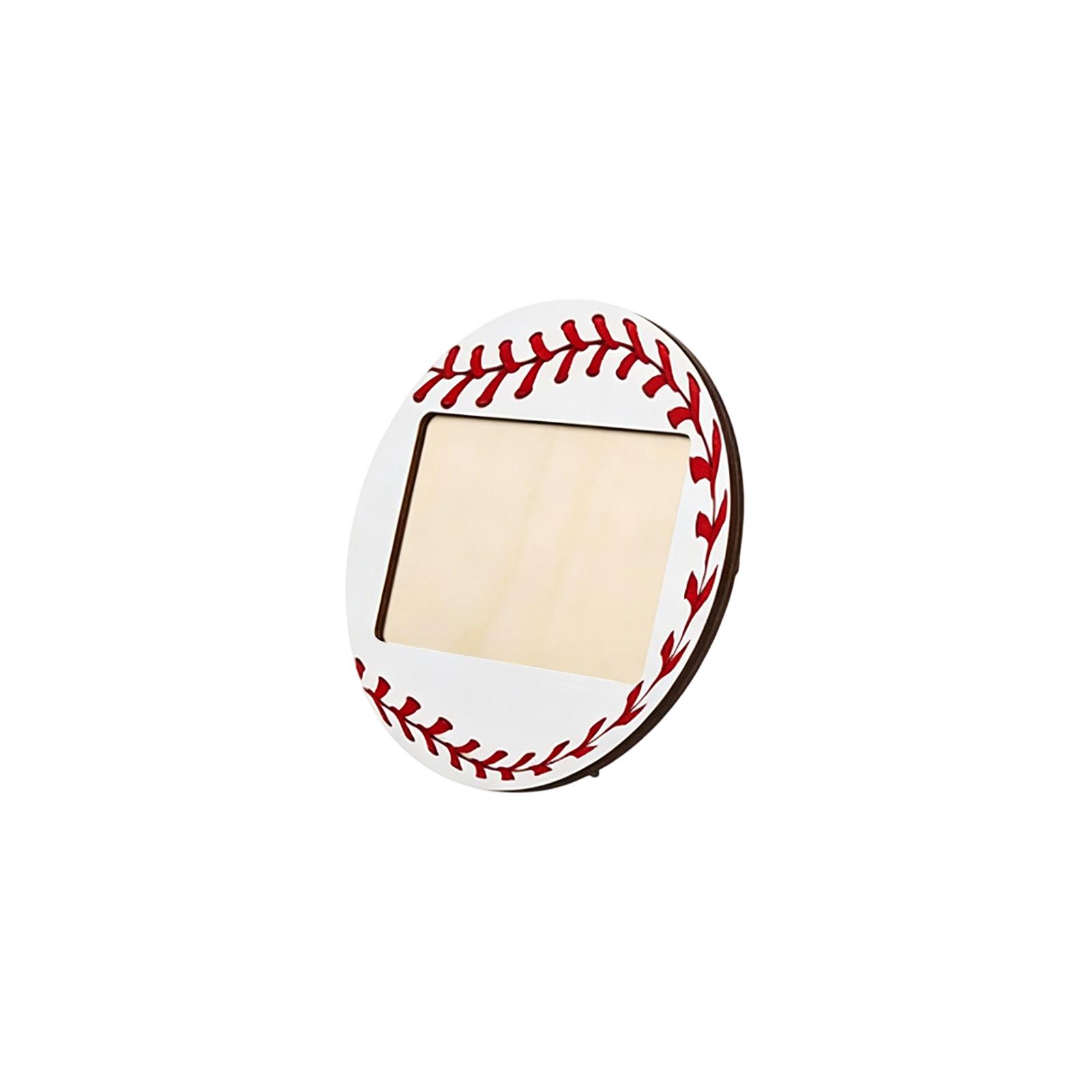 Wooden Sports Theme Tabletop Display Frame for Balls Decorative Home Ornament with Circular Design Suitable for Various Sports Memorabilia One Size