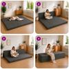 Folding Sofa Bed 180 x 67 x 45 cm Dark Grey