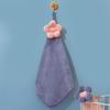 Soft Cute Cartoon Coral Fleece Hanging Hand Towel - Absorbent Kitchen Wiping Cloth