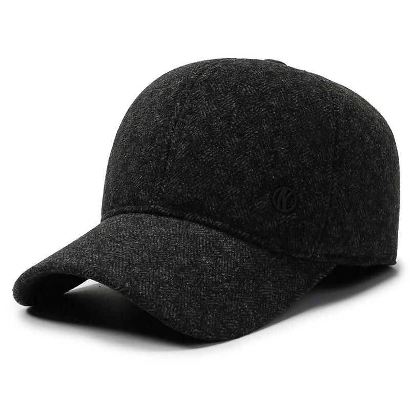 Baseball Lattice Pattern Cap Ear Protecting Peaked Caps Fashion Gift Headwear