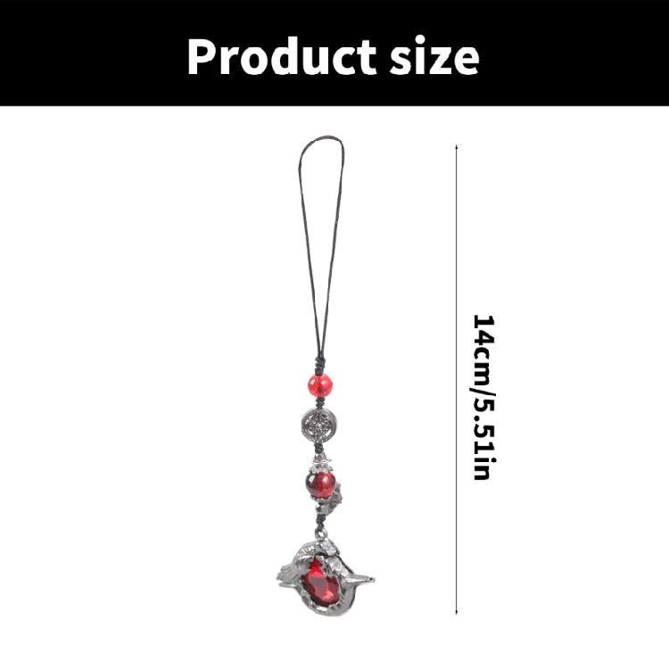Sturdy Alloy Crow Phone Keychain Accessory Phone Lanyard Tailored For Goth Fan And Modern Fashion Aficionados