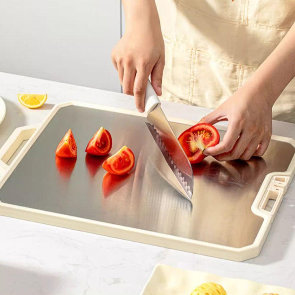 Mit Schleifbereich Doppelseitige Schneidebrett Rotierendes Design Hackblock Restaurant