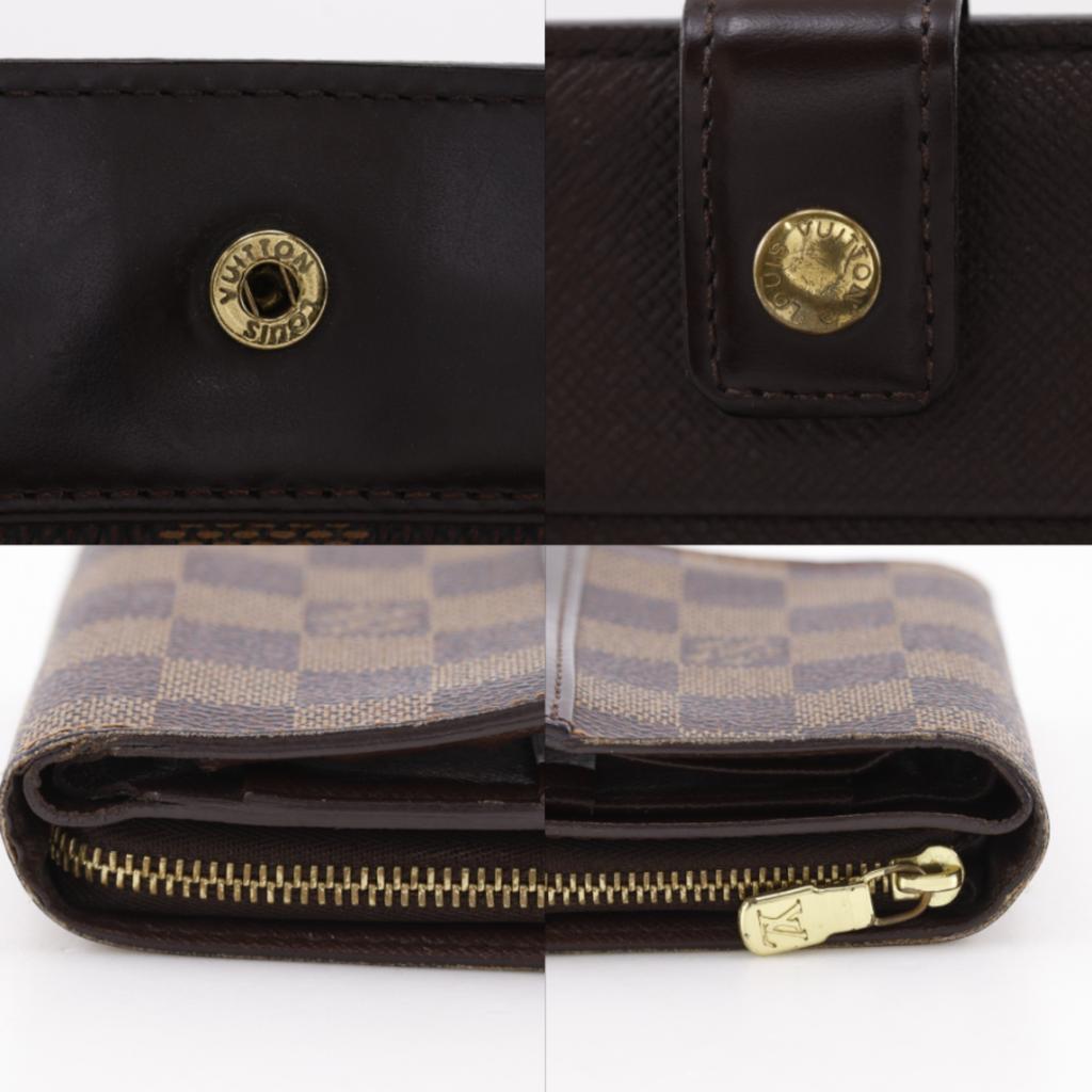 LOUIS VUITTON Compact zip Bi-Fold Wallet N61668 Brown Damier canvas Women Used