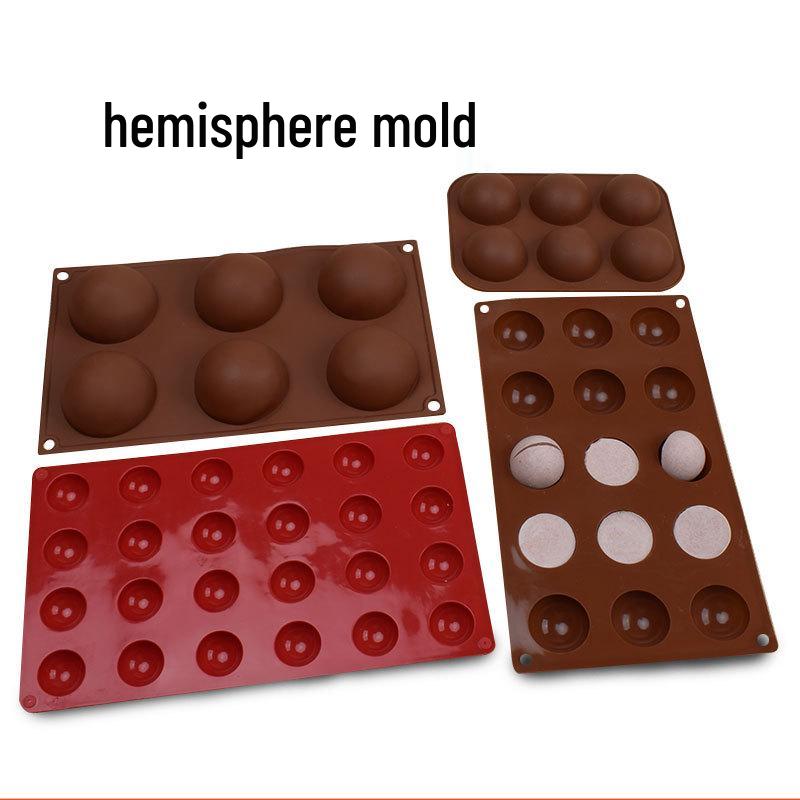 

Силіконова напівкругла форма для випічки Jiaju для цукерок та пудингу Brick Red