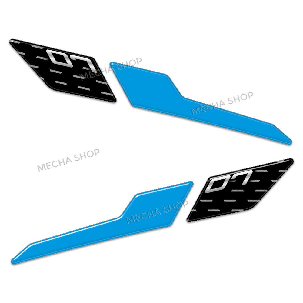 3D Resin Motorcycle Sticker Set Front Fairing Decals For MT-07 MT 07 MT07 2025 Tank Mat Decals