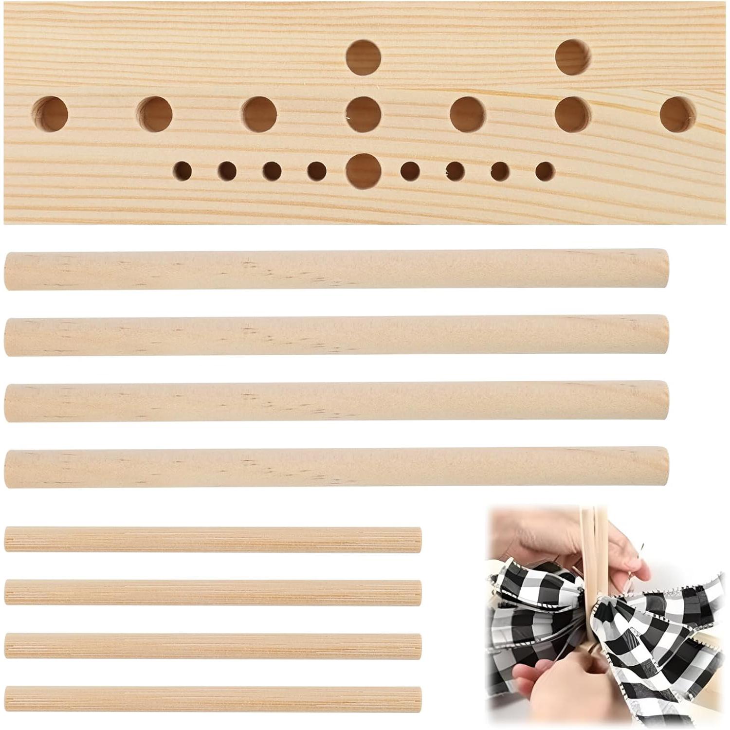 Wooden Bow Maker Tool for Ribbon Wreaths Gift Christmas Bows DIY Craft Making 1 Set