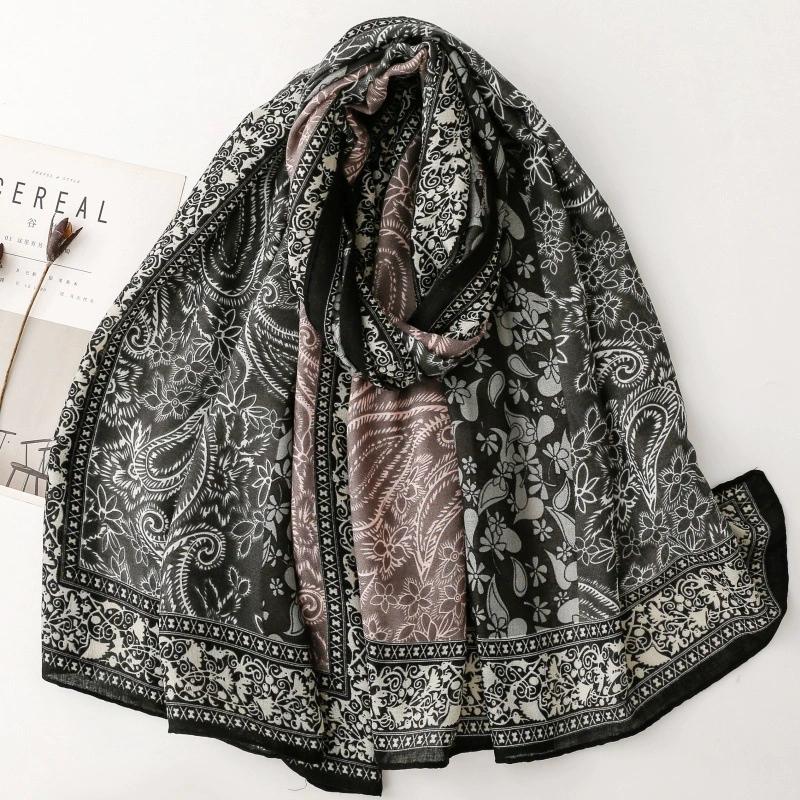 

Soft Cotton Feeling Scarf Shawls Women Luxury Premium Foulard Femme Long Paisley Printed Scarfs Scarves Echarpe 90x180cm