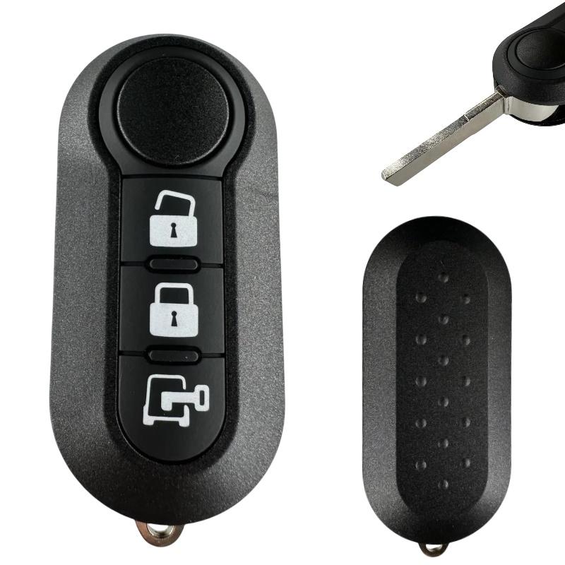 Good Quality For Fiat 500 Panda Punto Bravo 3 Buttons Car Key Remote Control Shell Blank Case Housing Fob Keyless SIP22 Blade