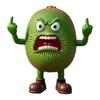 Angry Fruit Figurine Flipping The Bird Fruit Series Resin Ornament Stress Relief Middle Finger Fruit Statue for Office Desk Decoration