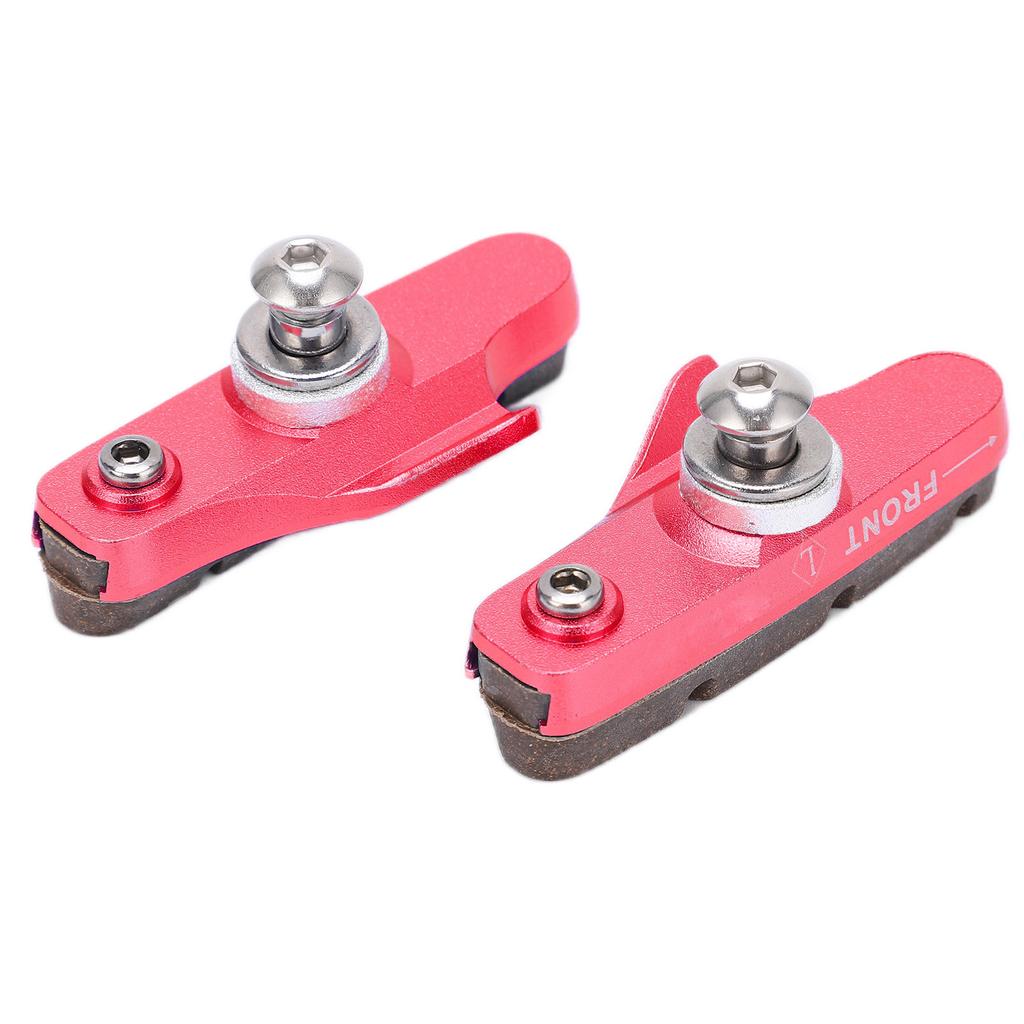 CANSUCC 2pcs Bike Brake Pads Professional Mountain and Road Bicycle V Brake PadsRed