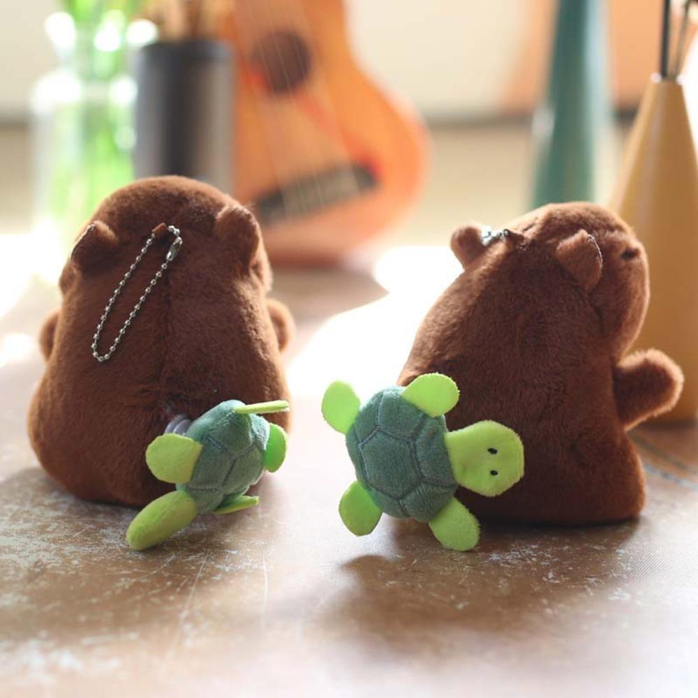 PP Cotton Capybara Key Ring Animal Turtle Bee Wing Flutter Doll Plush Bee Turtle Pendant  Daily
