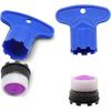 4Pcs(2 Set) M16.5 Faucet Aerator with Key Removal Wrench Tool, Bathroom Water Faucet Aerator Adapter Replacement Parts Water Flow Restrictor for