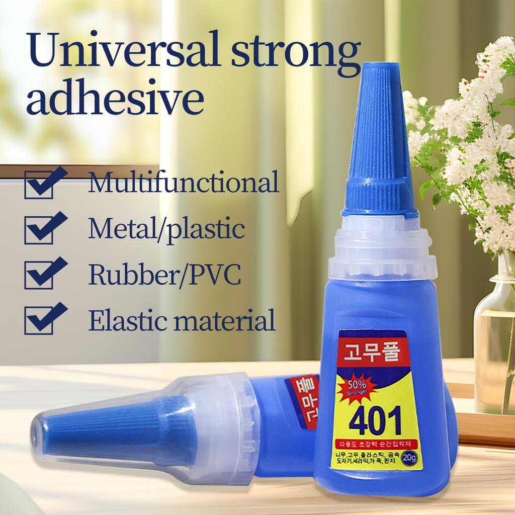 1/2pcs 401 Strong Transparent Adhesive Plastic Wood Metal Glass Artificial Leather Nail Art Multi-purpose Universal Adhesive 4