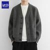 Cardigan lavorato a maglia con zip oversize stile americano da uomo Loz