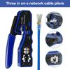 Kit de Ferramentas de Crimpagem Ethernet Profissional Desencapador Ethernet Kit de Ferramentas para Cabo Ethernet Alta Compatibilidade Crimpadora Passagem