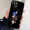Hedgehog Knuckles Phone Case For iPhone 17 16 15 14 13 12 Max Plus Silicone Black Cover