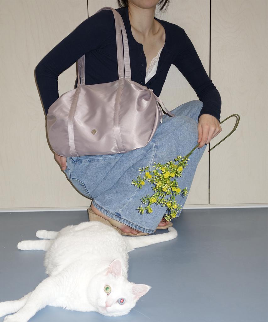 Heeari Aurora Shirred Duffle Bag_Lilac