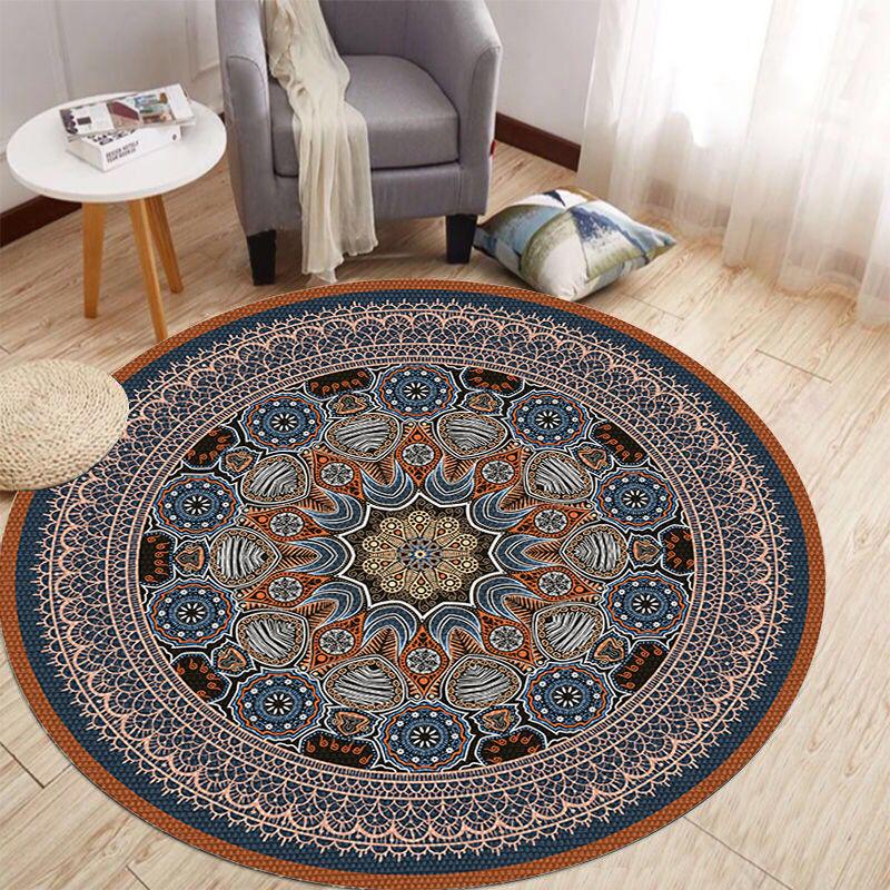 Home Decoration Simple Style Living Room Bedroom Mat Anti-slip Mat Yoga Mat Round Carpet Door Mat Porch Mat Tapete Redondo