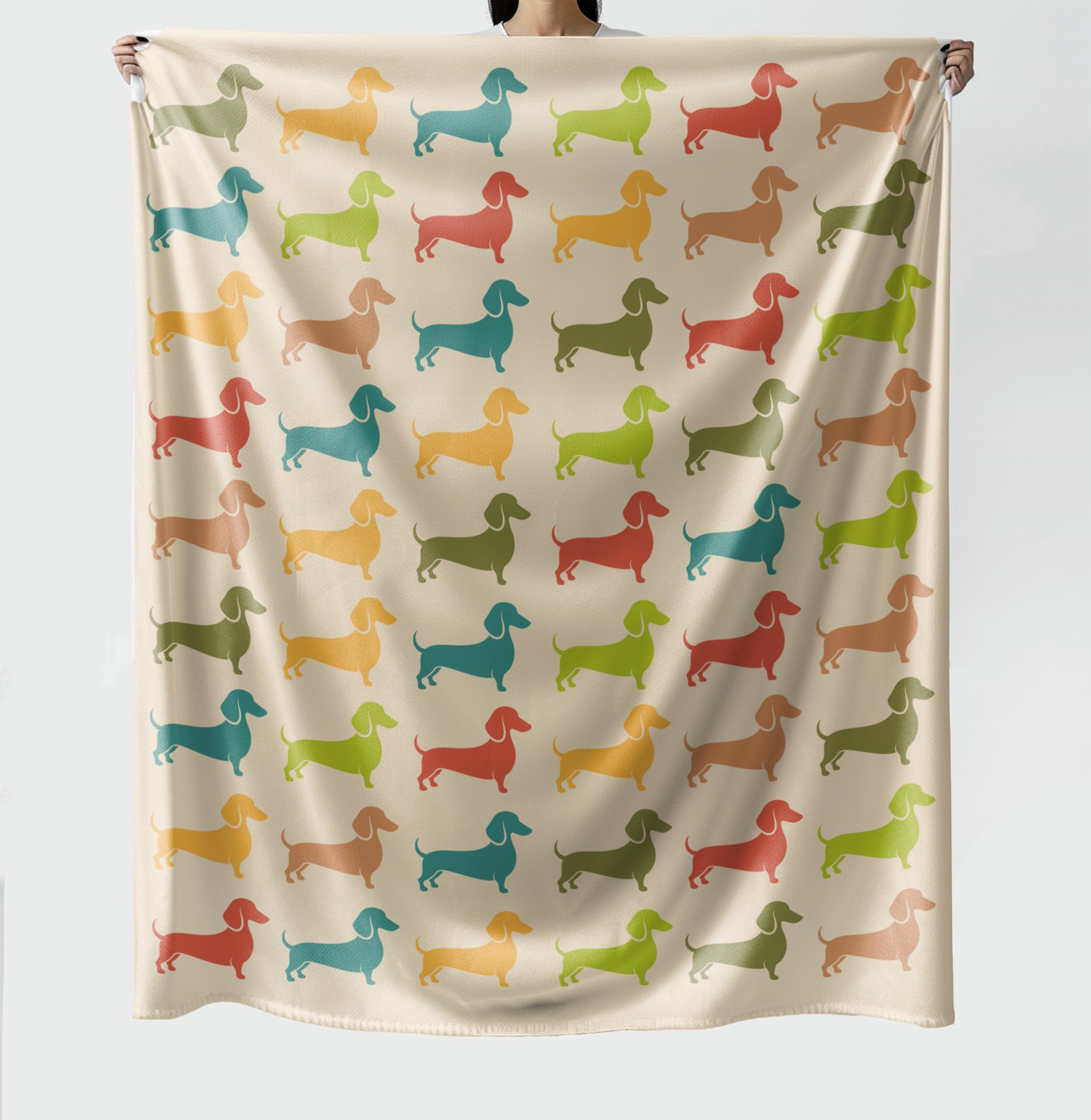 

Cute Dachshund Blanket Funny Cute Pet Dog Soft Cozy Throw Blanket Plush Warm Fleece Flannel Blanket for Kids Lap Bed Chair Sofa 75x90cm