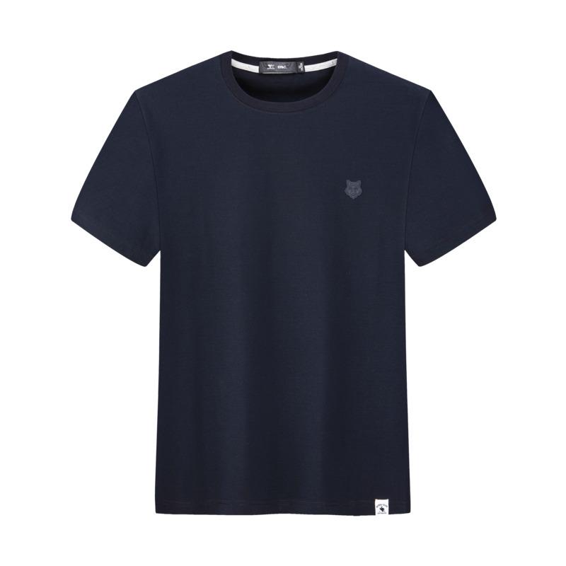 Seven Wolves Men's Silk Round Neck Short Sleeve T-shirt