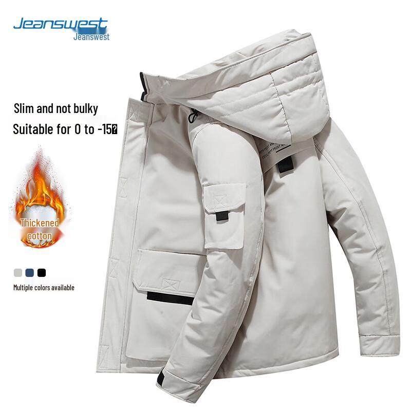 

JEANSWEST Men s Hooded Padded Winter Jacket M