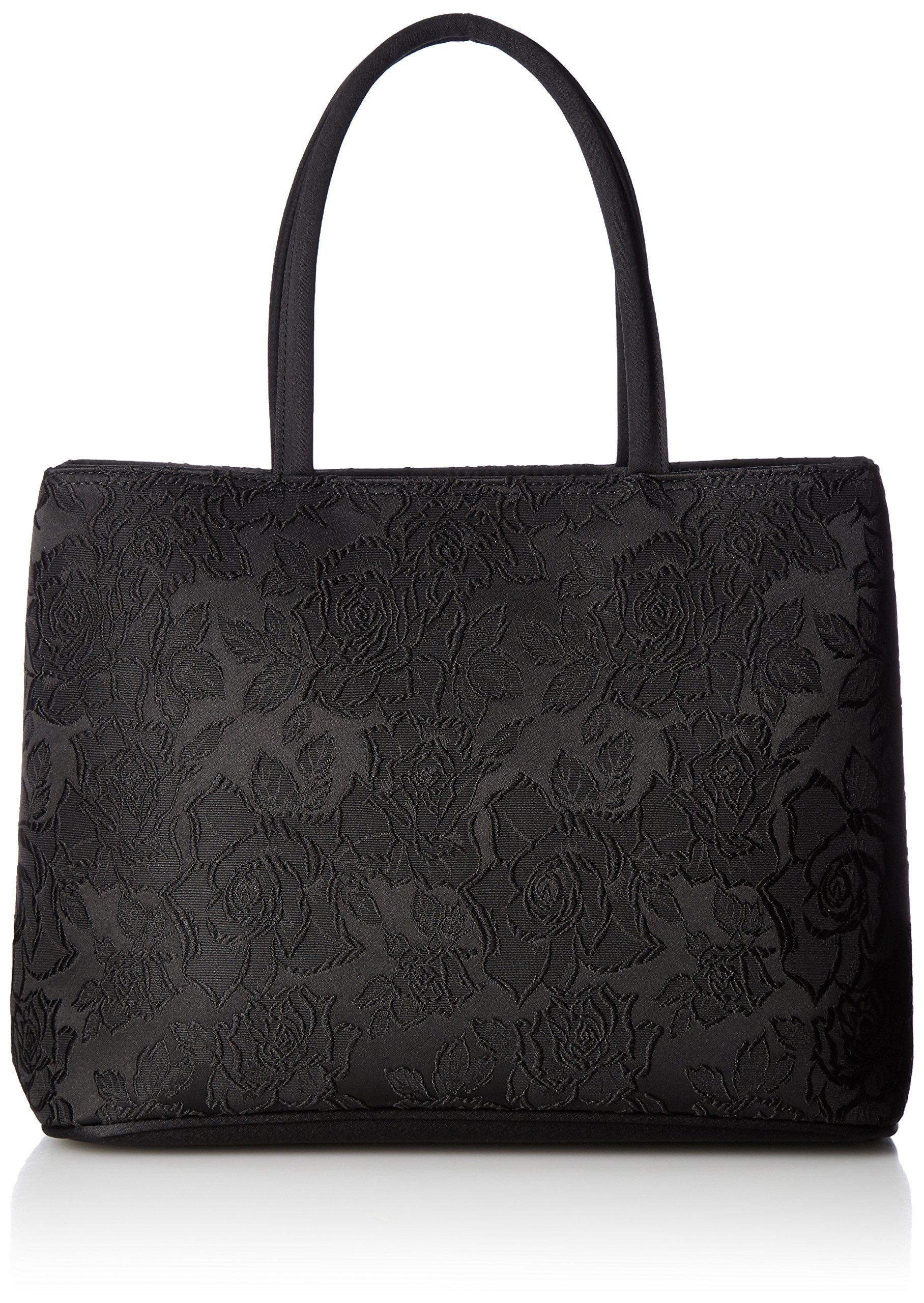

Формальная сумка-тоут сумка Rose Jacquard 9108 Черный [Iwasa]