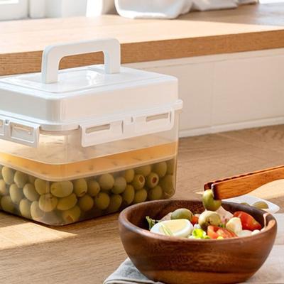 Saplı ve Kapaklı Plastik Turşu Kavanozu Kimchi Presi Fermantasyon Saklama Kabı Lahana Turşusu İçin Hava Geçirmez Düzenleyiciler