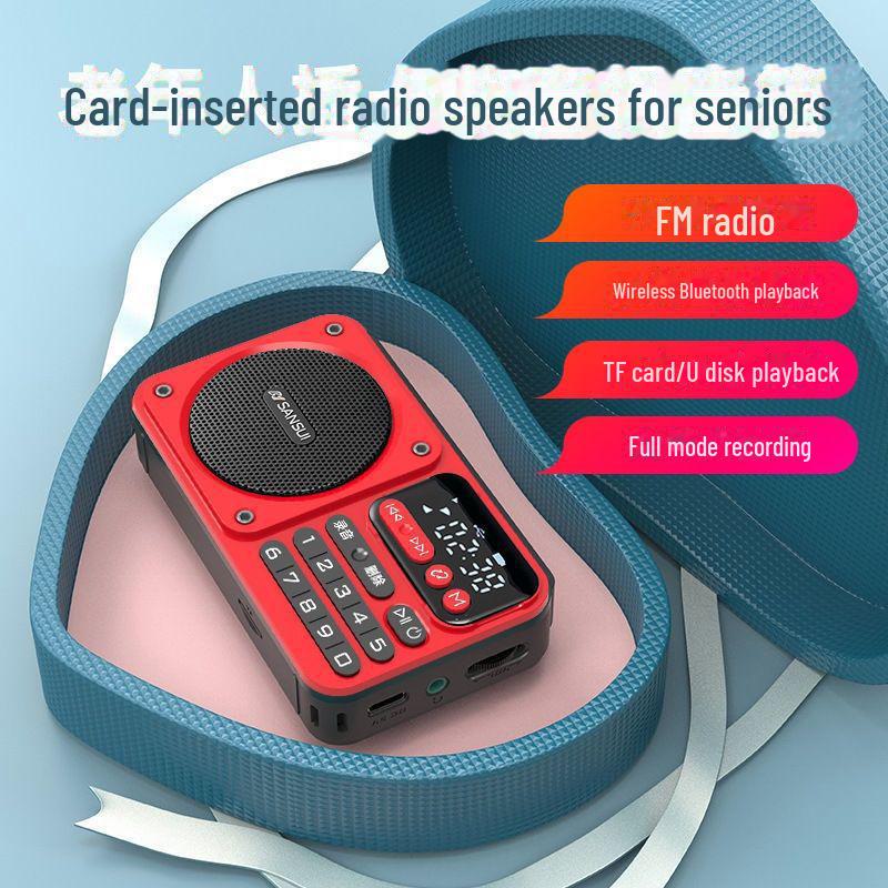 Sansui/Shanshui F22 bærbar Bluetooth-høyttaler med FM-radio og USB-opptak