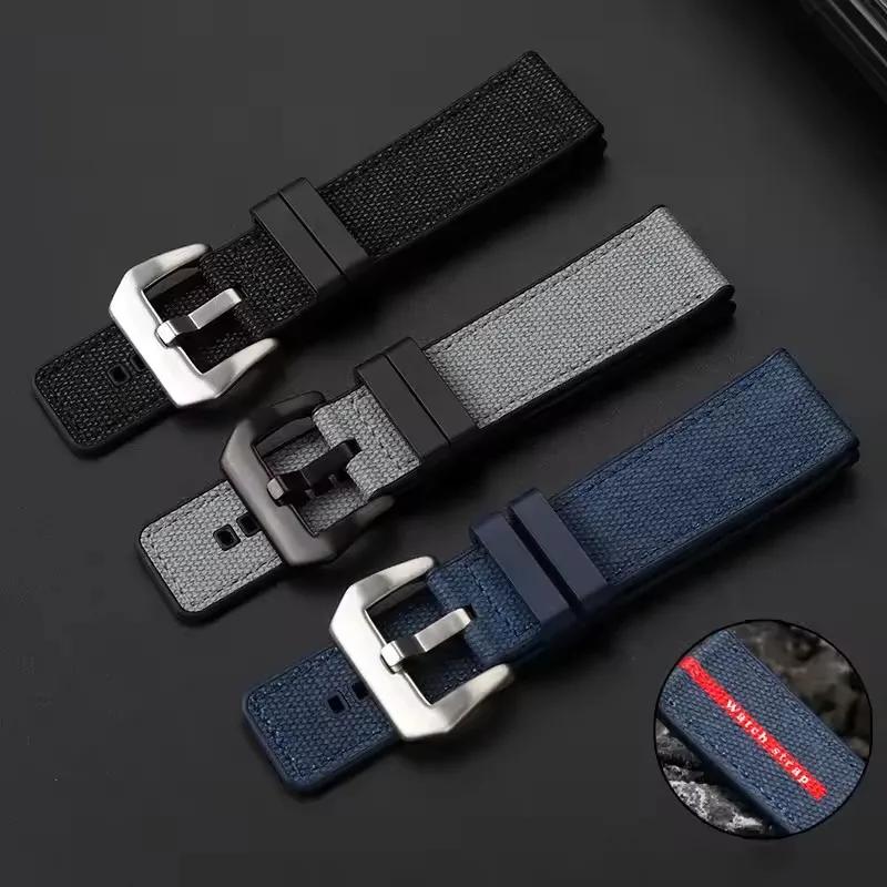 Per Panerai SUBMERSIBLE cinturino Luna Rossa PAM1466 PAM1391 PAM1565 Bracciale Cinturino in Gomma 22mm 24mm 26MM Orologi da Uomo Impermeabili