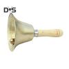 Vintage Alloy Hand Bell with Wooden Handle Super Loud Heavy Duty Wedding Animal Training Dinner Meditation Musical Teaching Service Call Bell