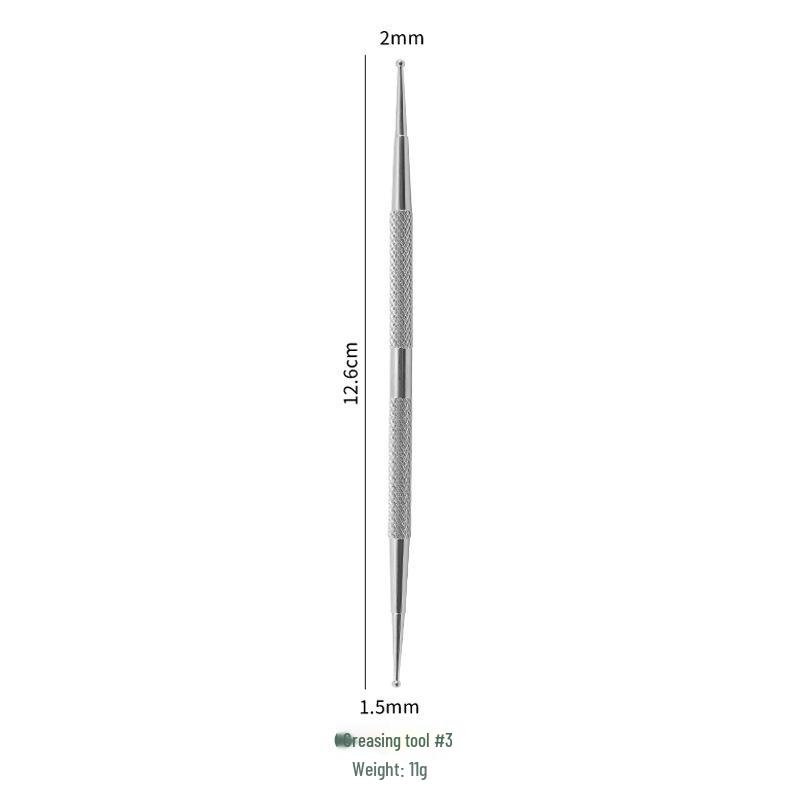 Stainless Steel Embossing Dotting Pen - Double-Ended Nail Art Shaping Tool