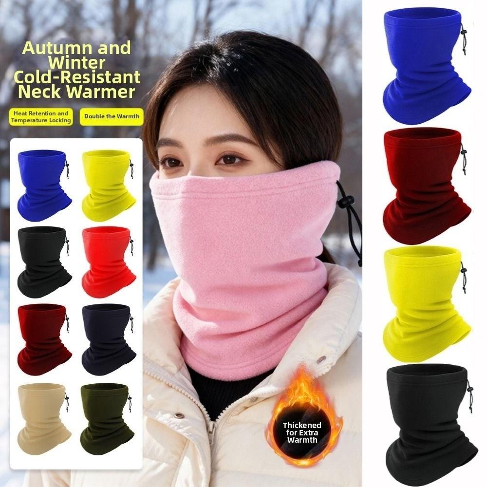 Windproof Winter Warm Fleece Neck Scarves Anti-Frost Motorcycle Half Face Mask Scarf