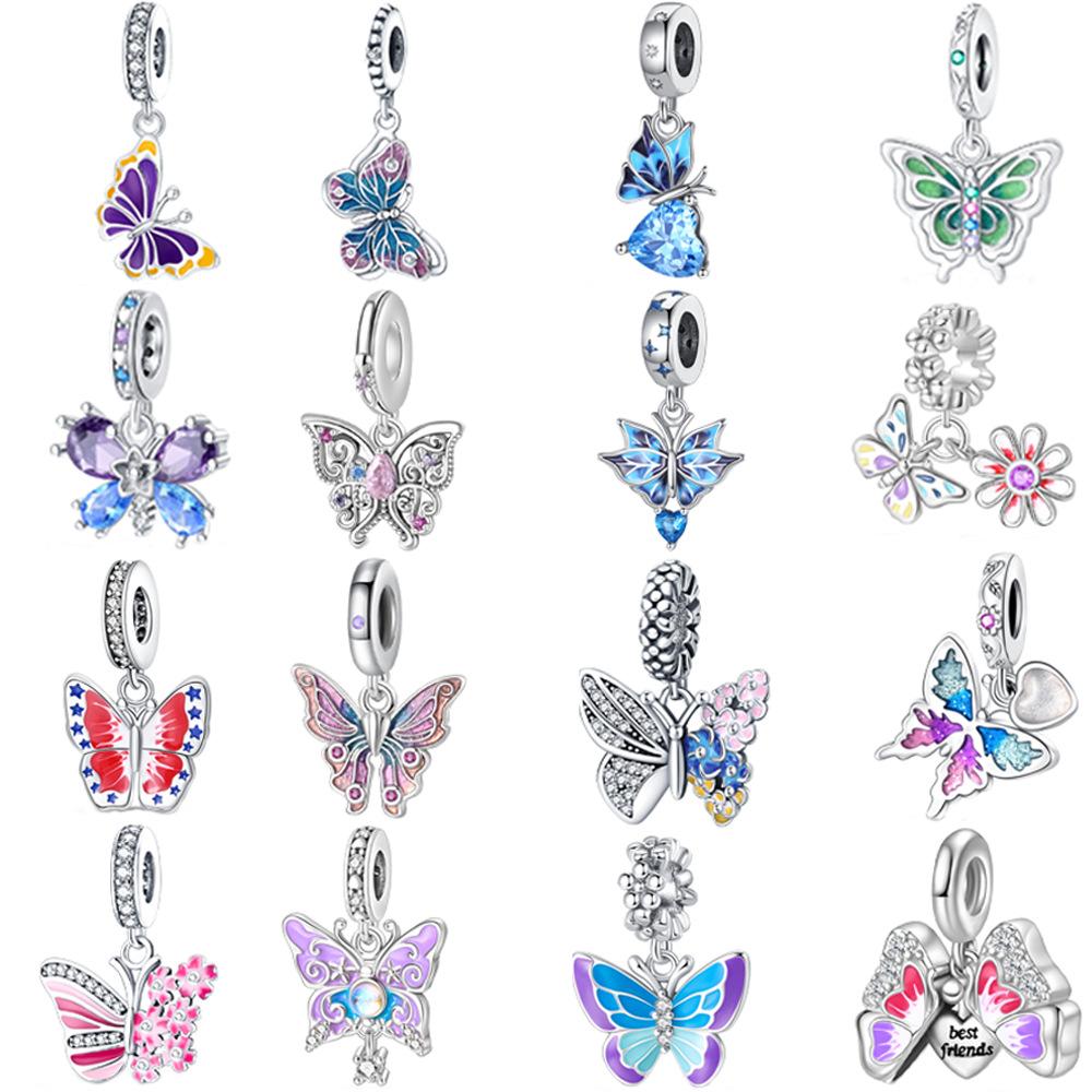 Delicate Butterfly Beaded Pendant Set DIY Glowing Beads Early Spring Insect Theme Jewelry Making Kit