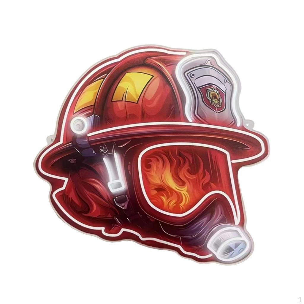Creative Firefighter Helmet Light with USB for Playroom Decor