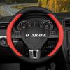 38cm Car Steering Wheel Cover Carbon Fiber Leather For 2017- Volkswagen Tiguan MK2 Passat B6 Arteon Touran Tiguan ID4 Etc