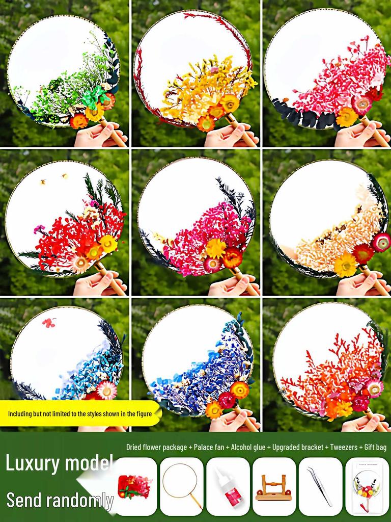 Dried Flower Fan DIY Kit for International Women's Day - Team Building & Handmade Gift