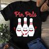 Pin Pals Cute Bowling Shirt For Men Women Bowling Cotton T Shirts