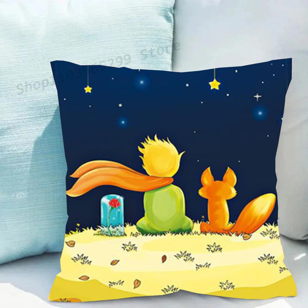1 szt. Poszewka na poduszkę Mały Książę Skóra Brzoskwiniowa Kwadratowa Sypialnia Sofa Wypoczynek Komfortowa Poduszka Samochód Salon Dom Dekoracja