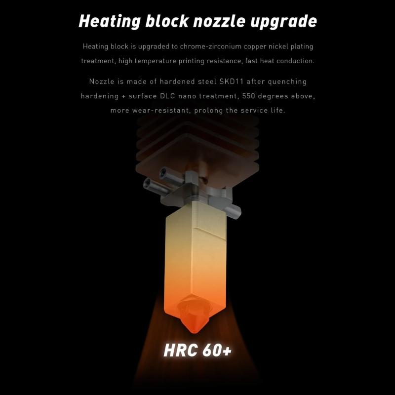 For B Hotend Assembly with Removable Hardened Steel Nozzles Hotend for B X1C Series 3D Printers