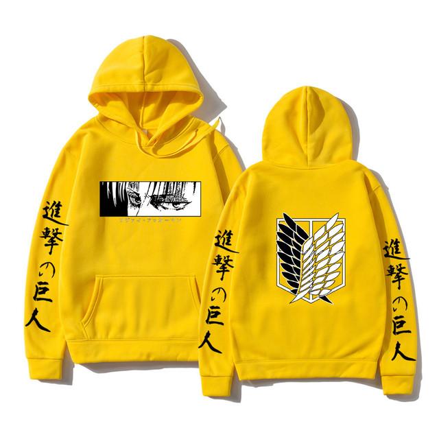 Mangas compridas femininas japão anime ataque em titã moletom com capuz harajuku moletom com capuz streetwear roupas