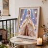 Golden Gown Butterfly Elsa New Pearl-Inlaid Frameless Art | Handmade Pearl Craft, Sheer Curtain Starry Butterfly Theme, for Elegant Romantic Decor