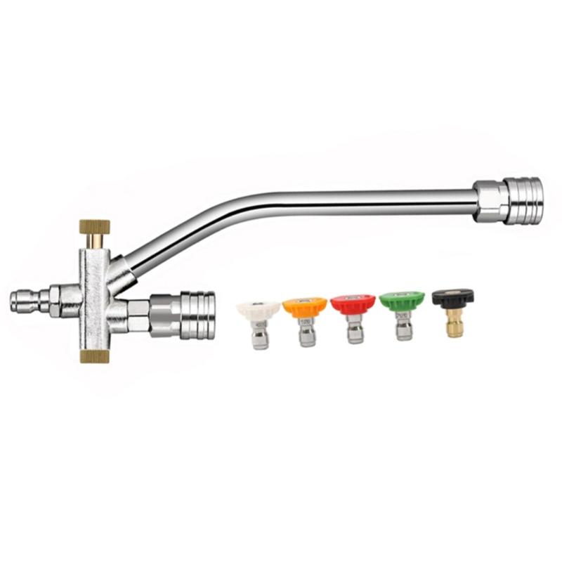 

High Pressure Washer Wand Connector Foam Cannons Accessories with 5 Adjustable Nozzle Tip for Effective Pressure Washing 1