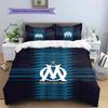 Olympique De Marseille Pattern Bedding Quilt Set  Home Decoration  Gift (1 * Duvet Cover + 2 * Pillowcase  Without Core)
