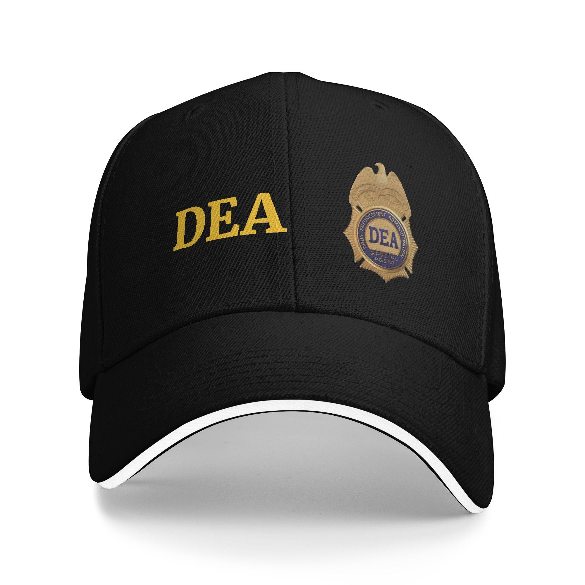 

Логотип DEA Агентство США з федерального перехоплення Бейсболки Хіп-хоп Сендвіч-капелюх Унісекс Стиль Регульований головний убір Риболовля One Size