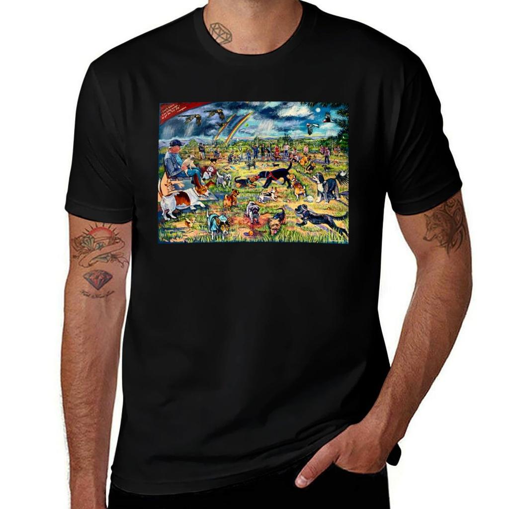 Dog Park Tshirt TShirt Street Art Print Tee Shirt