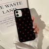 Kleine weinrote Herz-Silikon-Handyhülle für iPhone 16 15 14 13 12 11 Pro Max Mini X XS Max XR 7 8 Plus SE2 Weiche TPU-Abdeckung