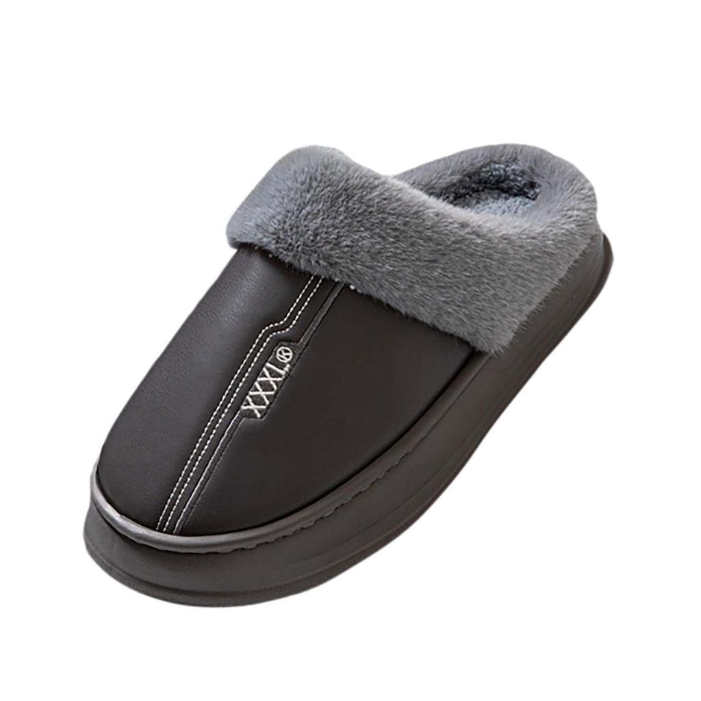 Baumwollpantoffeln für Herren, mit dicker Sohle, und warme Schuhe für Zuhause und den Innenbereich