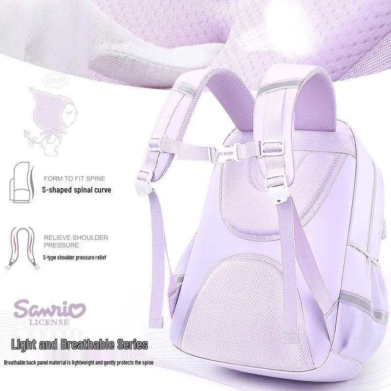 Kuromi Backpack for Elementary Girls: Grades 1-6, Spine Support & Lightweight Design