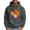 Men's Loose Flag Printed Hooded Sweatshirt Men's Casual Fashion Sports Sweatshirt
